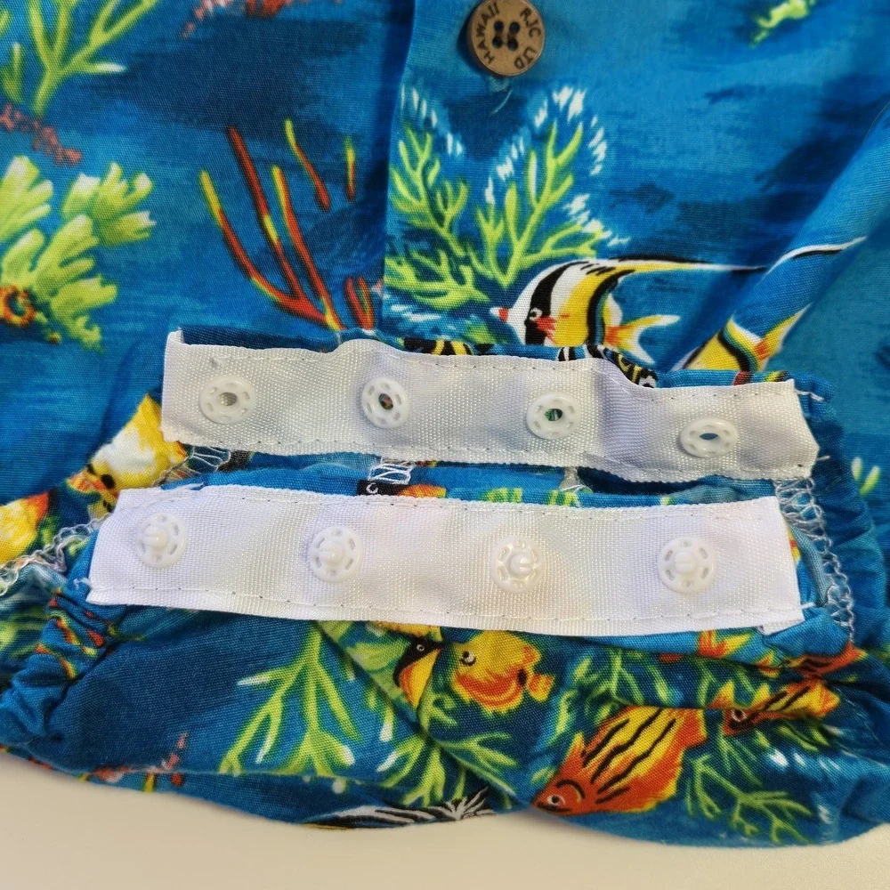 RJC Hawaiian One Piece Romper Boys Size 12m Under Water School Fish‎ Unisex USA